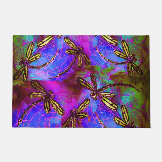 Dragonfly Hippy Flit Deurmat (Voorkant)