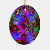 Dragonfly Hippy Flit Keramisch Ornament (Rechts)