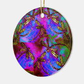 Dragonfly Hippy Flit Keramisch Ornament (Links)