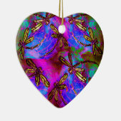 Dragonfly Hippy Flit Keramisch Ornament (Rechts)