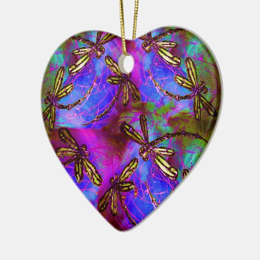 Dragonfly Hippy Flit Keramisch Ornament (Links)