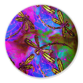 Dragonfly Hippy Flit Keramische Knop