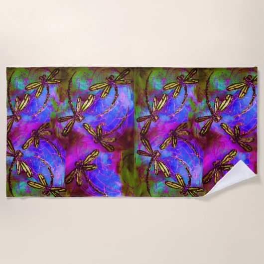 Dragonfly Hippy Flit Strandlaken (Voorkant)