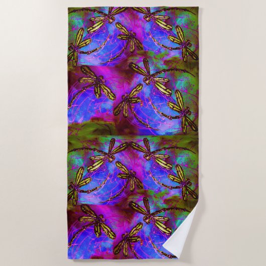 Dragonfly Hippy Flit Strandlaken (Voorkant)