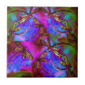 Dragonfly Hippy Flit Tegeltje (Voorkant)