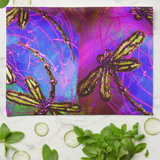 Dragonfly Hippy Flit Theedoek (Gevouwen)