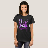 Dragonfly Holding Paarse Ribbon Lupus Awareness T-shirt (Voorkant volledig)