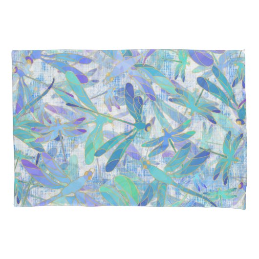 Dragonfly Holiday | Wit Kussensloop (Voorkant)