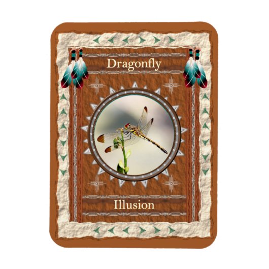 Dragonfly -Illusie- Vinyl Flexi Magnet Magneet (Verticaal)