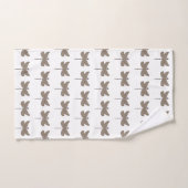 Dragonfly Illustratie Patroon Paars en Tan Bad Handdoek (Handdoek)