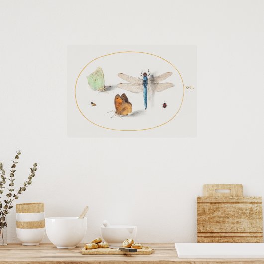 Dragonfly Illustratie Poster (Keuken)