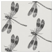 dragonfly Illustratie zwart-wit Stof (Close Up)