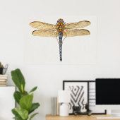 Dragonfly Illustration Poster (Thuiskantoor)