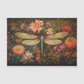 Dragonfly in Bloemen 7 Decoupage Papier (Voorkant)