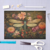 Dragonfly in Bloemen 7 Decoupage Papier (Craft)