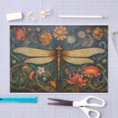 Dragonfly in Bloemen 8 Decoupage Papier (Craft)