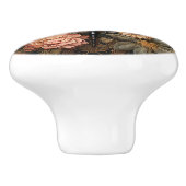 Dragonfly in bloemen keramische knop (Zijkant)