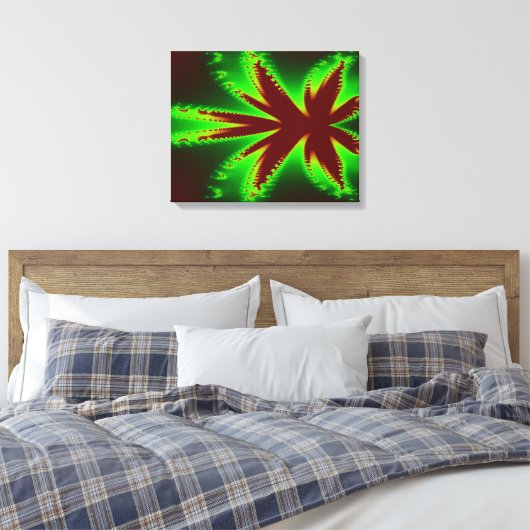 Dragonfly in Flames Canvas Print (Insitu (Slaapkamer))