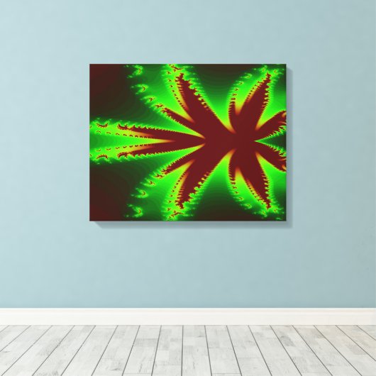 Dragonfly in Flames Canvas Print (Insitu (Houten vloer))