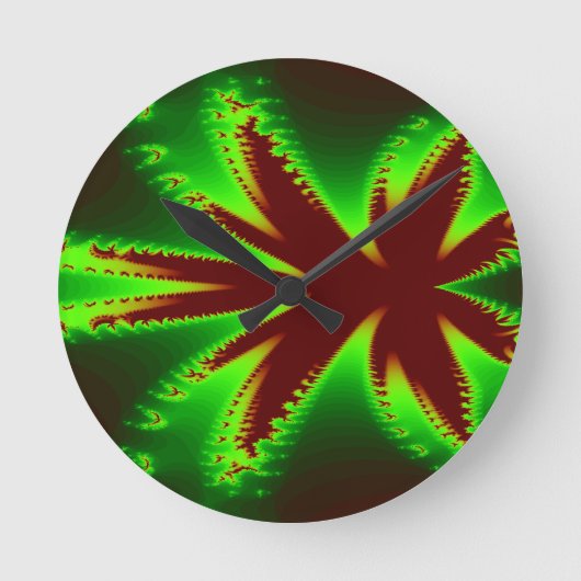 Dragonfly in Flames Wall Clock Ronde Klok (Voorkant)