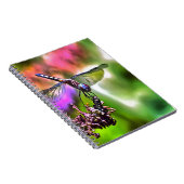 Dragonfly in groen en blauw realistische schilderi notitieboek (Rechterzijde)