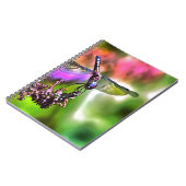 Dragonfly in groen en blauw realistische schilderi notitieboek (Linkerzijde)