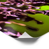 Dragonfly in groen en blauw realistische schilderi poster (Hoek)