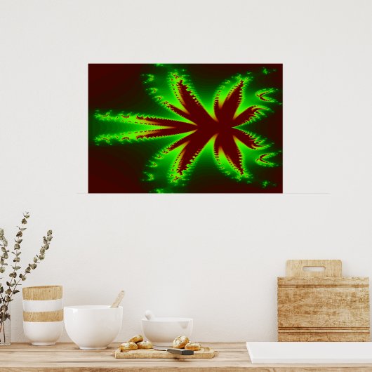 Dragonfly in het Poster van vlammen (Keuken)