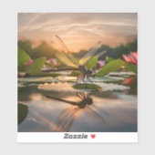 Dragonfly in Natuur Sticker (Vel)