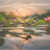 Dragonfly in Natuur Sticker (Voorkant)