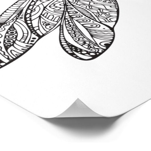 Dragonfly in stijl 2 poster (Hoek)