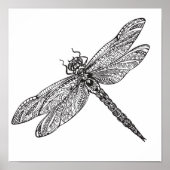 Dragonfly in stijl 2 poster (Voorkant)
