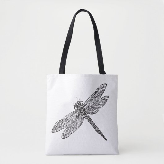 Dragonfly in stijl 2 tote bag (Voorkant)