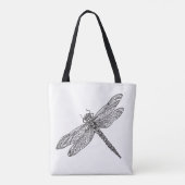 Dragonfly in stijl 2 tote bag (Achterkant)