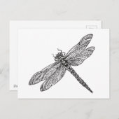 Dragonfly in stijl briefkaart (Voorkant / Achterkant)