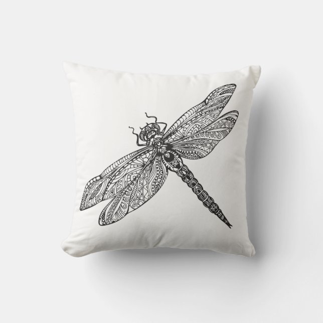 Dragonfly in stijl kussen (Voorkant)