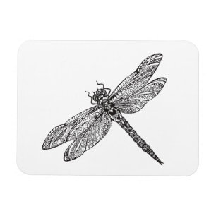 Dragonfly in stijl magneet