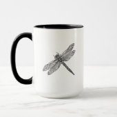 Dragonfly in stijl mok (Links)