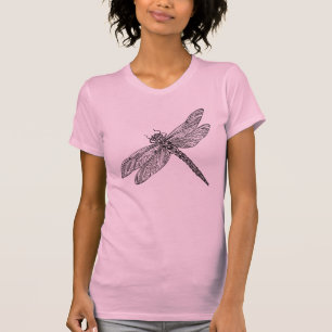 Dragonfly in stijl t-shirt