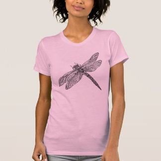 Dragonfly in stijl t-shirt