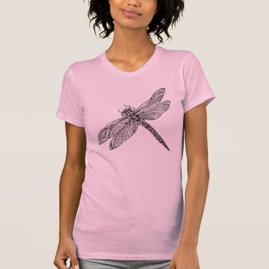 Dragonfly in stijl t-shirt (Voorkant)