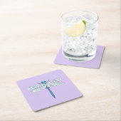 Dragonfly in Stippen Kartonnen Onderzetters (Insitu)