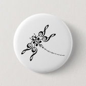 Dragonfly in Treble Ronde Button 5,7 Cm (Voorkant)