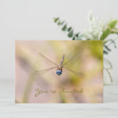 Dragonfly in vliegfoto kaart (Staand voorkant)