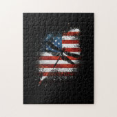 Dragonfly Independence Day Patriotic US Flag Legpuzzel (Verticaal)