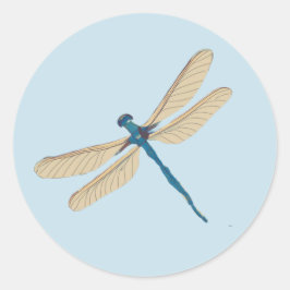 Dragonfly Invitation Seal Ronde Sticker