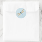 Dragonfly Invitation Seal Ronde Sticker (Tas)