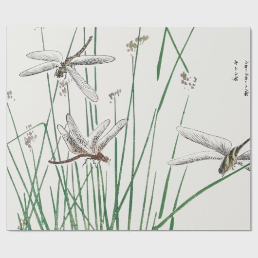 DRAGONFLY JAPANESE omlooppapier Cadeaupapier (Vlak)