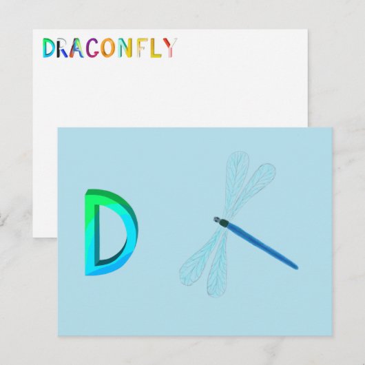 Dragonfly-Kaart Briefkaart (Voorkant / Achterkant)