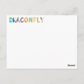 Dragonfly-Kaart Briefkaart (Achterkant)